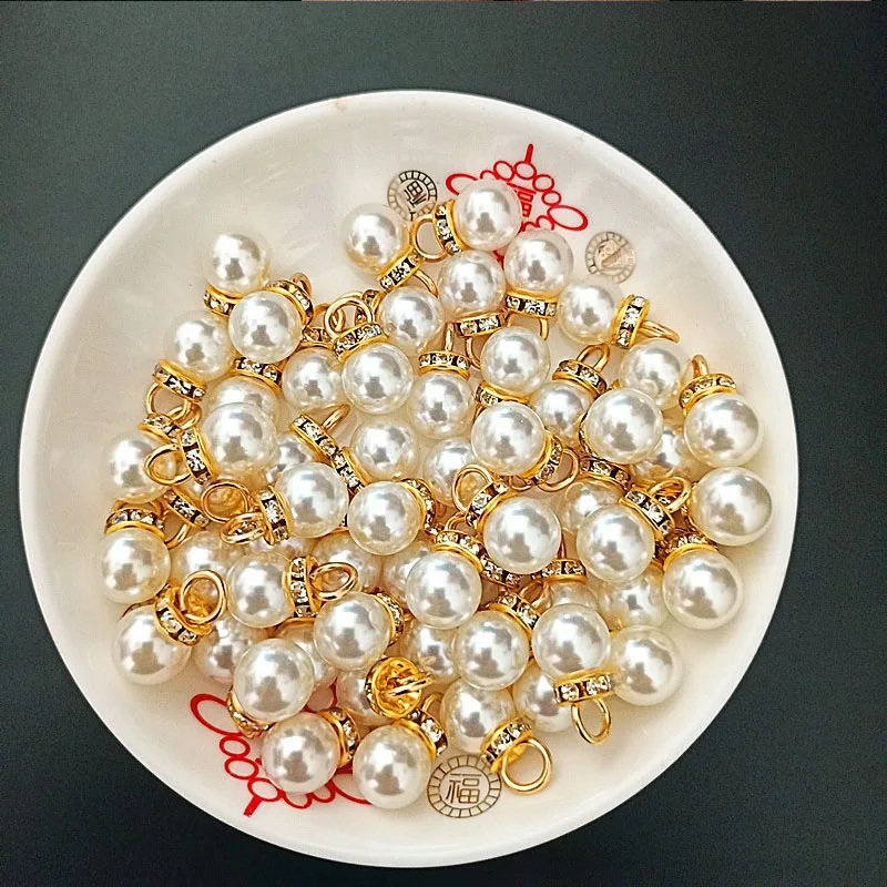 Resin Art For Wedding Gift - 30 ชิ้นรอบเพิร์ลเพชรจี้ทองเงิน DIY เจ้าหญิงงานแต่งงานของขวัญขนาดใหญ่ออกแบบ Art Decor