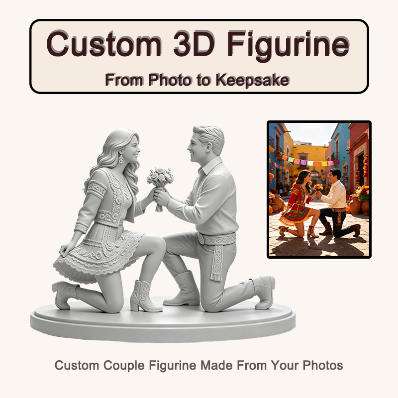 Resin Art For Wedding Gift - รูปปั้นคู่รักพิมพ์สามมิติตามภาพถ่าย, รูปปั้นภาพถ่ายแต่งงานส่วนตัว, ของขวัญที่ระลึกวันครบรอบสั่งทำพิเศษ