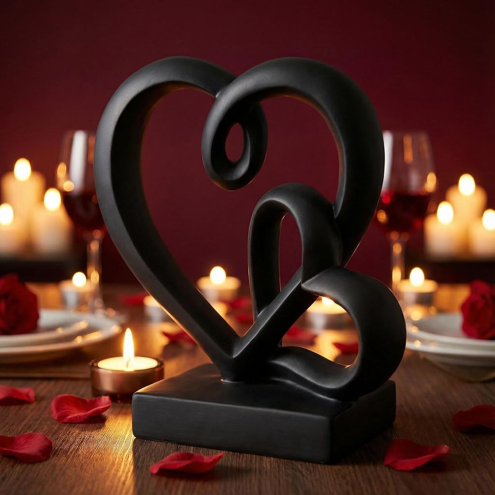 Resin Art For Wedding Gift - ของขวัญวันครบรอบแต่งงาน - รูปปั้นเรซิ่นรูปหัวใจคู่ ตกแต่งบ้าน ของขวัญวันหมั้น ตั้งแต่