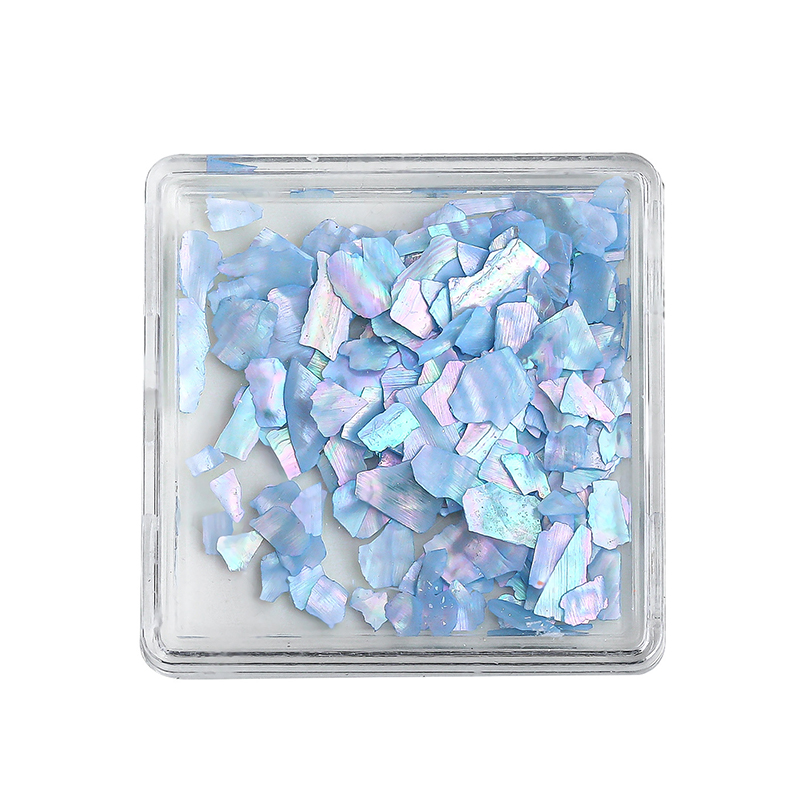 Resin Art Stone - กล่อง 1 กล่อง เปลือกหอยออโรร่า ชิ้นเล็กๆ สำหรับตกแต่งเล็บ