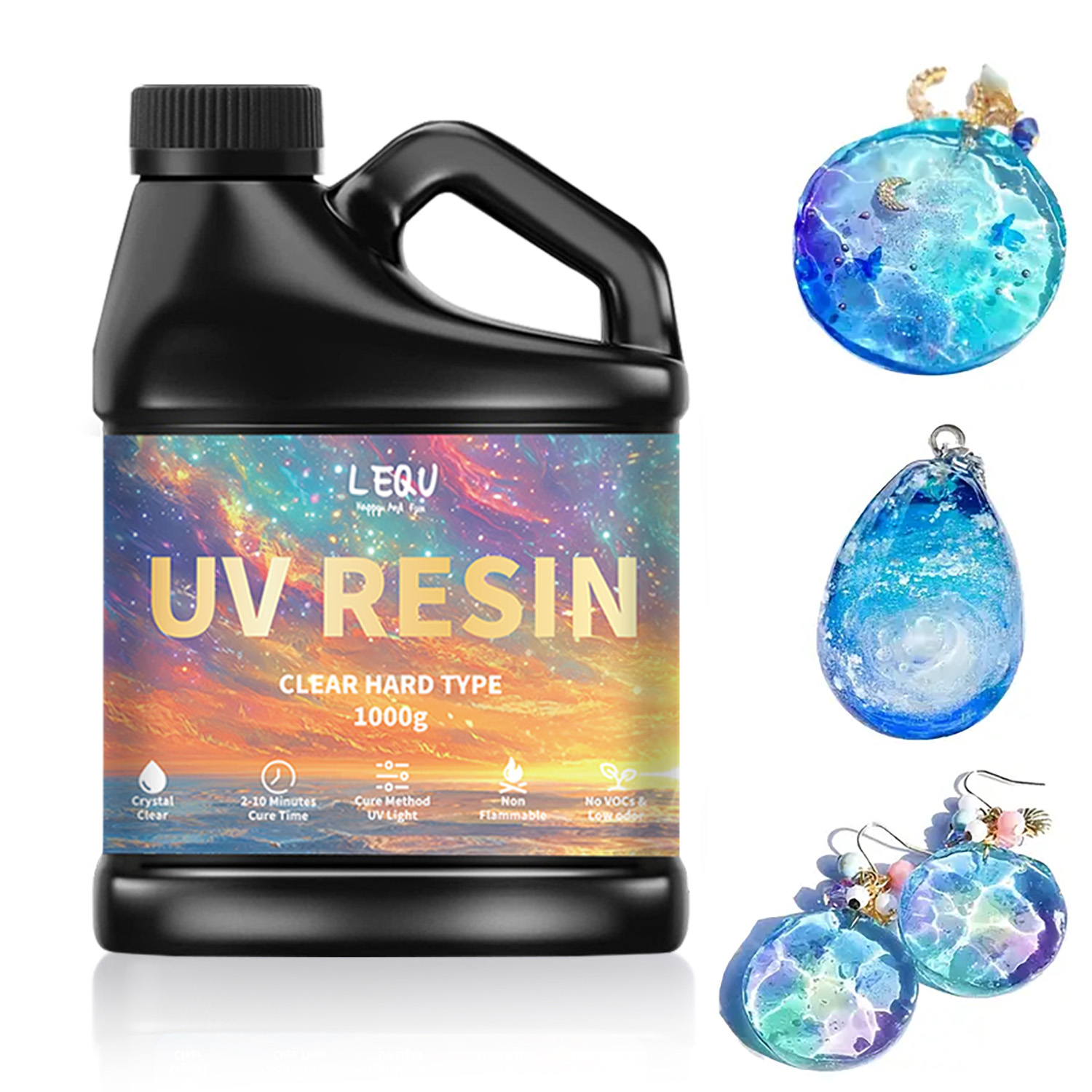 Resin Art Epoxy - กาวอีพ็อกซี่ยูวี 100/200/500/1000 กรัม ความใสสูง แห้งเร็ว แข็งแรง