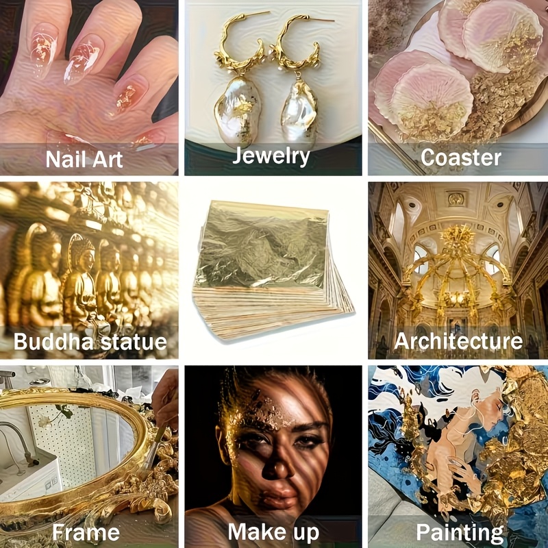 ชุดกระดาษฟอยล์สีทองเทียม 100 ช - Resin Art For Wedding Gift บทวิจารณ์และราคา