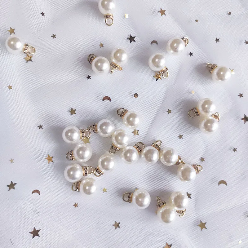 30 ชิ้นรอบเพิร์ลเพชรจี้ทองเงิน - Resin Art For Wedding Gift บทวิจารณ์และราคา