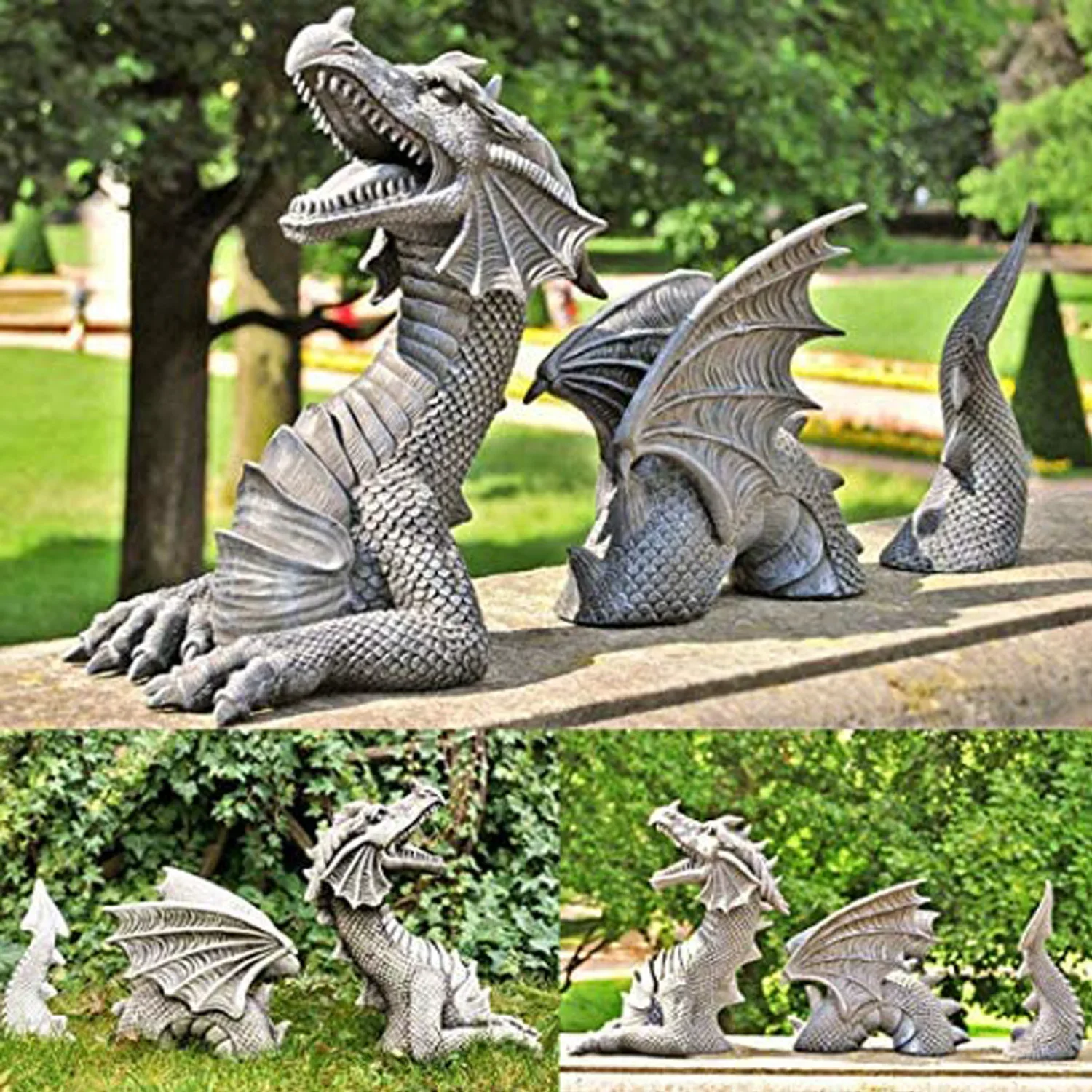 รูปปั้นมังกรเรซินประติมากรรมสน - Resin Art Sculptures บทวิจารณ์และราคา