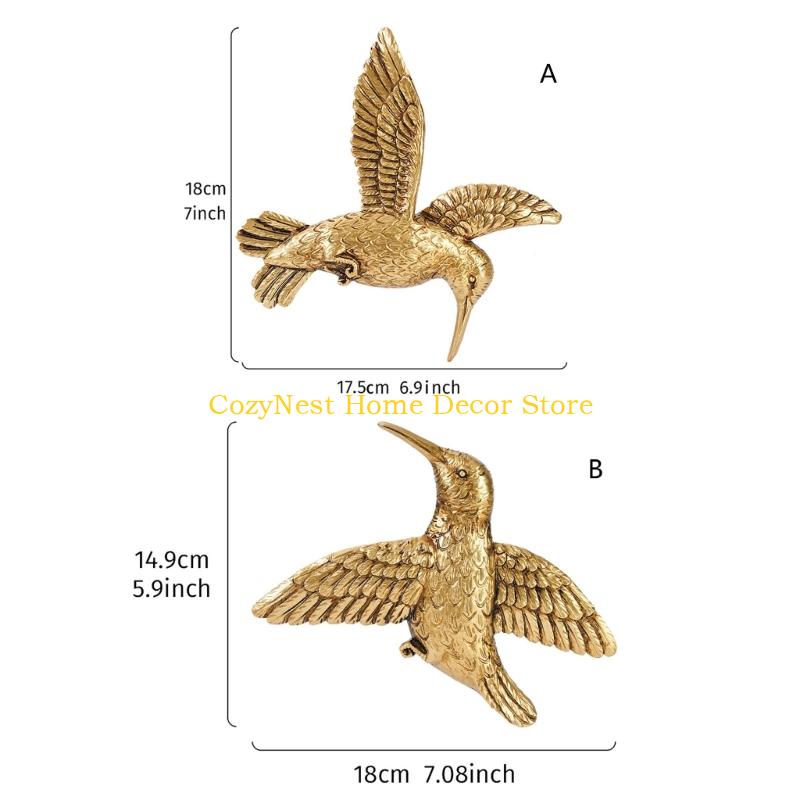 92MF 3D Hummingbird Wall Decor - Resin Art Sculptures บทวิจารณ์และราคา
