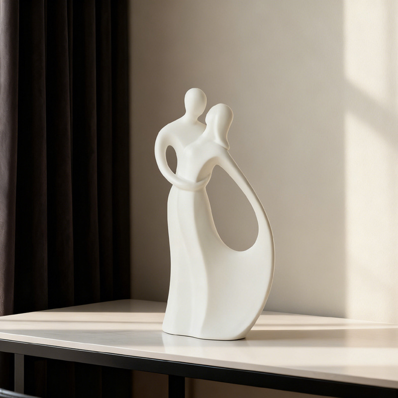 ประติมากรรมเซรามิกคู่รักสไตล์น - Resin Art For Wedding Gift บทวิจารณ์และราคา